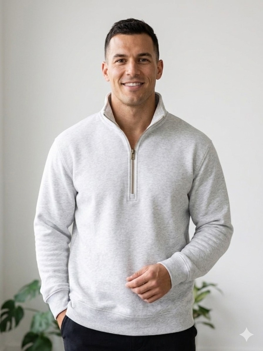 lululemon athletica Men's Light Heather Gray Zip-Up Sweater Size XS